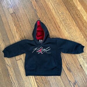Jordan Kids Flight Black Hoodie with Red Lining in Hood and #23 Size 3T